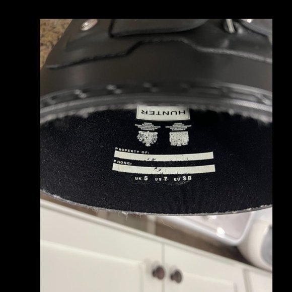 Women's Hunter Tall Black Matte Rain Boots Size 7 - Picture 5 of 10